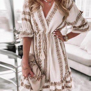 Lightweight half sleeve dress